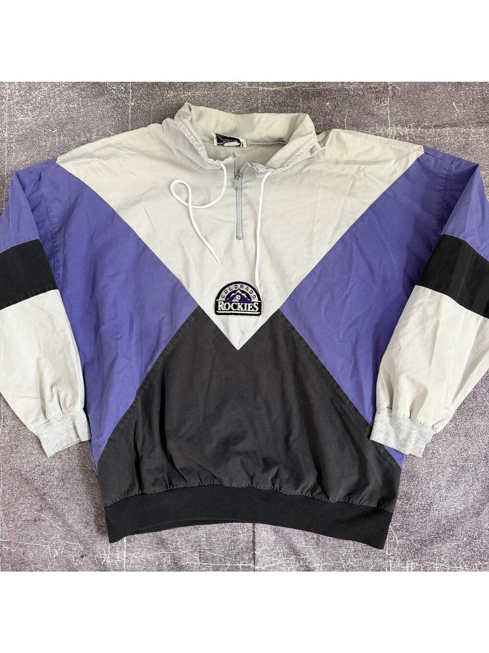 Men's Vintage 90's Hummer Sportswear Colorado Rockies Color Block Jacket Sz XL